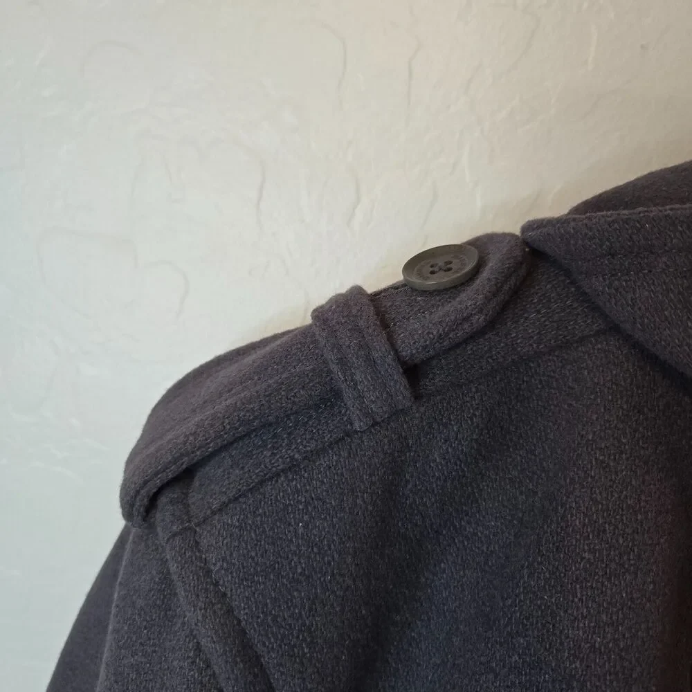 Diesel Only The Brave Gray Double Breasted Outdoor Men's Pea Coat Size 2XL